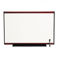 TOTAL DRY ERASE BOARD, 36 X 24, WHITE, MAHOGANY FRAME