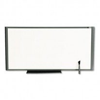 WORKSTATION TOTAL DRY ERASE BOARD, 36 X 18, WHITE, GRAY FRAME