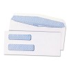 DOUBLE WINDOW SECURITY TINTED CHECK ENVELOPE, #8, WHITE, 1000/BOX