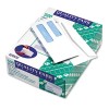 DOUBLE WINDOW SECURITY TINTED CHECK ENVELOPE, #8, WHITE, 500/BOX