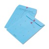 COLORED PAPER STRING & BUTTON INTEROFFICE ENVELOPE, 10 X 13, BLUE,100/BOX