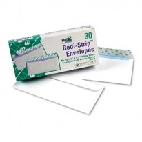 REDI-STRIP SECURITY TINTED ENVELOPE, CONTEMPORARY, #10, WHITE, 30/BOX