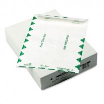 WHITE LEATHER TYVEK MAILER, FIRST CLASS, 9 X 12, WHITE, 100/BOX