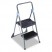 COMMERCIAL 2-STEP FOLDING STEP STOOL, 300LB DUTY, 20-1/2WX24-3/4DX39-1/2H, GRAY