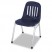 GRADUATE SERIES COMMERCIAL STACK CHAIRS, NAVY/DELUXE CHROME, 5/CARTON