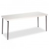 ENDURA MOLDED RESIN FOLDING TABLE, RECTANGULAR, 72W X 30D, OFF-WHITE/BRONZE