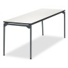 TUFF-CORE PREMIUM COMMERCIAL FOLDING TABLE, 72W X 30D, OFF-WHITE/PEWTER