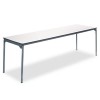 TUFF-CORE PREMIUM COMMERCIAL FOLDING TABLE, 96W X 30D, OFF-WHITE/PEWTER