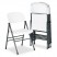 ENDURA RESIN MOLDED FOLDING CHAIR, PEWTER FRAME/WHITE SPECKLE, 4/CARTON