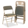 DELUXE FABRIC PADDED SEAT & BACK FOLDING CHAIRS, CAVALLARO TAUPE, 4/CARTON
