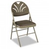 XL SERIES VINYL PADDED SEAT/ MOLDED FAN BACKFOLDING CHAIR, TAUPE, 4/CARTON