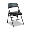 DELUXE VINYL PADDED SEAT & BACK FOLDING CHAIRS, BLACK, 4/CARTON